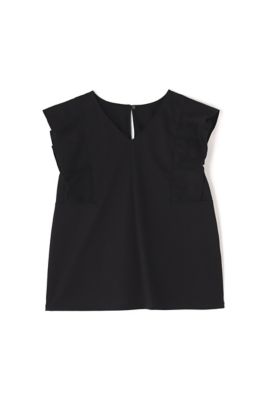 ◆フラットジャージーＶネックカットソー（０３１４１６０６１５）