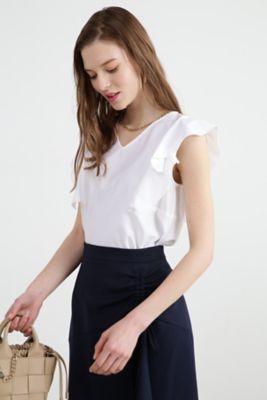 ＜PINKY&DIANNE＞◆フラットジャージーＶネックカットソー（０３１４１６０６１５）