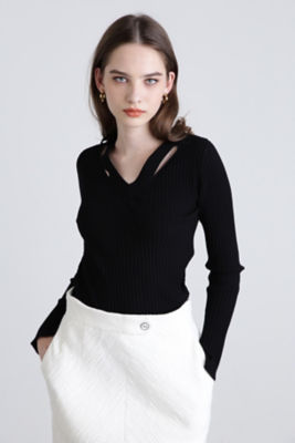 ＜PINKY&DIANNE＞◆カットＶネックニットプルオーバー（０３１４１７０２２８）