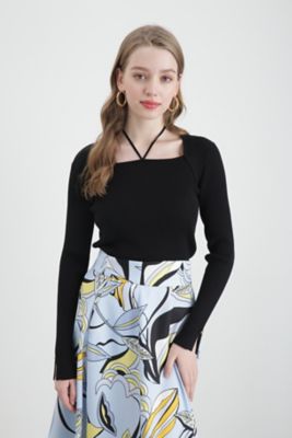 ＜PINKY&DIANNE＞◆ホルターリボンスクエアネックニット（０３１４１７０３４５）