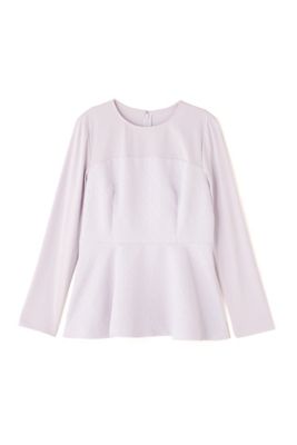 ◇ジャガードコンビペプラムブラウス（0314210174