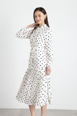 ◇ランダムドットプリーツワンピース（0314240062