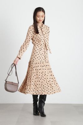 ◇ランダムドットプリーツワンピース（0314240062