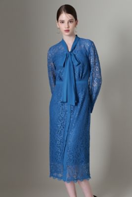 【Hobbs London】Hannah レース ワンピース ネイビー/ピンク URBAN PRECIOUS］ レースワンピース