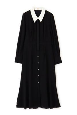 ⭐︎美品⭐︎HVN ワンピース　Breakfast レーヨン100 ランダムプリーツジョーゼット ウエストギャザーワンピース