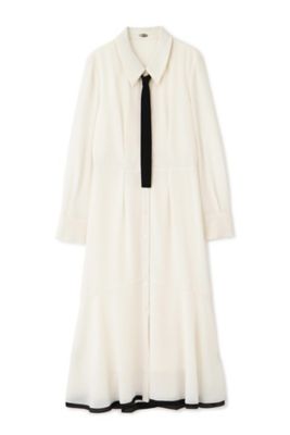 ⭐︎美品⭐︎HVN ワンピース　Breakfast レーヨン100 ランダムプリーツジョーゼット ウエストギャザーワンピース