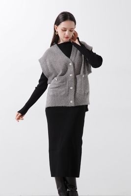 ラメジレ付きニットワンピース（０３１４２４７１８６）