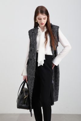 極美品✨ピンキー＆ダイアン　ループツィードダブルブレストコート　2022AW　М 110010314250927021001?$VS_1500$