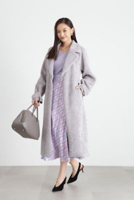 ▼極美品✨セオリー【S】Dawson Faux ダッフルコート ボア ロング ショートボアロングコート（0314252110