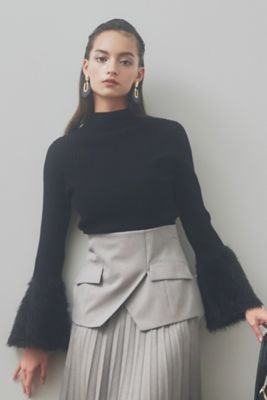 ◆フェザーコンビニットトップス（０３１４２７０９５０）