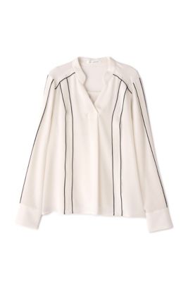 ◇バイカラーラインブラウス（0315110101） | PINKY&DIANNE