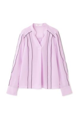 ◇バイカラーラインブラウス（0315110101） | PINKY&DIANNE