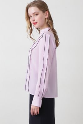 ◇バイカラーラインブラウス（0315110101） | PINKY&DIANNE