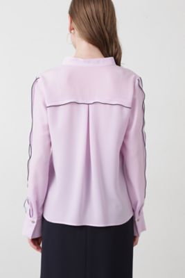 ◇バイカラーラインブラウス（0315110101） | PINKY&DIANNE