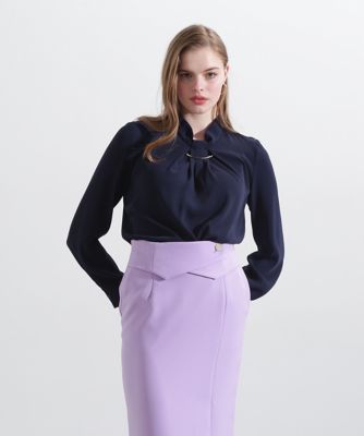 ピンキー＆ダイアン◆［ウォッシャブル］メタルバータックブラウス ブラック 38 ◇メタルバータックブラウス（0315110107） | PINKY&DIANNE