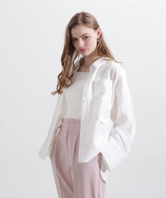 アシメフリルデニムブルゾン（5132144001） | Maglie le