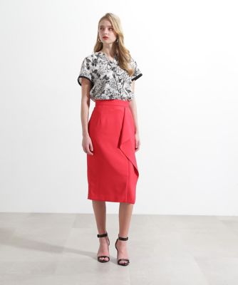 【美品】PINKY & DIANNE 　ベルト付きサイドラッフルスカート 38 美品】PINKY & DIANNE ベルト付きサイドラッフルスカート 38