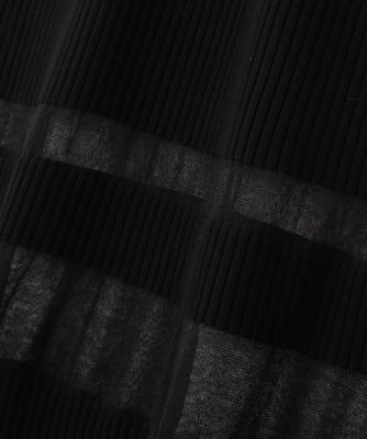 ◆シアーコンビマーメイドニットワンピース（０３１５１４７３１９）