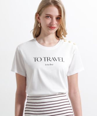 PINKY&DIANNE/ピンキーアンドダイアン ◆”TO TRAVEL” ロゴTシャツ(0315160521)