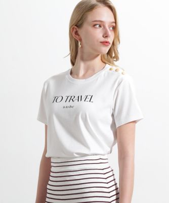 ◆”ＴＯ　ＴＲＡＶＥＬ”　ロゴＴシャツ（０３１５１６０５２１）