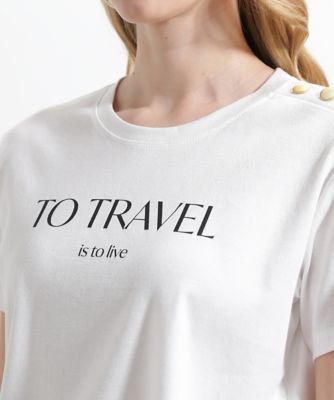 ◆”ＴＯ　ＴＲＡＶＥＬ”　ロゴＴシャツ（０３１５１６０５２１）