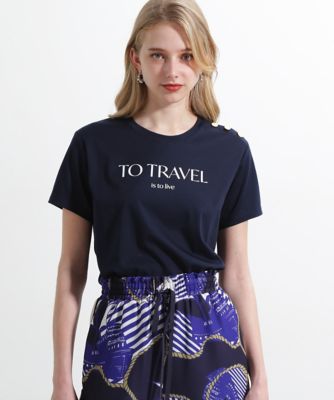 ◆”ＴＯ　ＴＲＡＶＥＬ”　ロゴＴシャツ（０３１５１６０５２１）