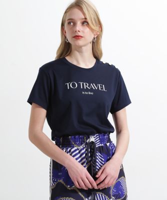 ◆”ＴＯ　ＴＲＡＶＥＬ”　ロゴＴシャツ（０３１５１６０５２１）