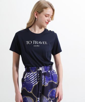 ◆”ＴＯ　ＴＲＡＶＥＬ”　ロゴＴシャツ（０３１５１６０５２１）