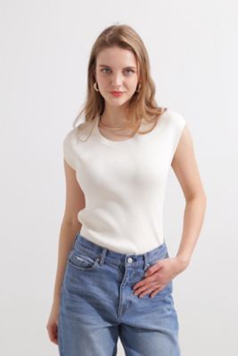 アトリエgg⭐︎ニットジレ⭐︎ベスト⭐︎1ハーフ⭐︎グレー