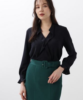 ぴくラシュトン ラバーフェイス クライングベア、サマンサモスモスブラウス kazumi×Samansa Mos2】前後2WAYブラウス（オフホワイト/ブラック