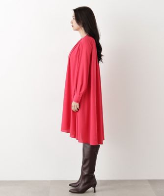 ◇タックフレアジョーゼットワンピース（0315240125