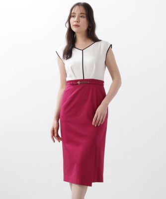 ＜PINKY&DIANNE＞◆バイカラーコンビワンピース（０３１５２４０９１４）