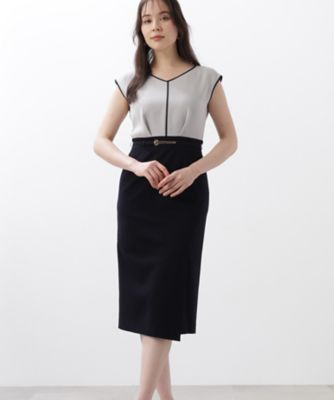 み*お様 ピンキーアンドダイアン バイカラーコンビタイトワンピース （ブラック） ピンキーアンドダイアン PINKY & DIANNE ◇バイカラーコンビ