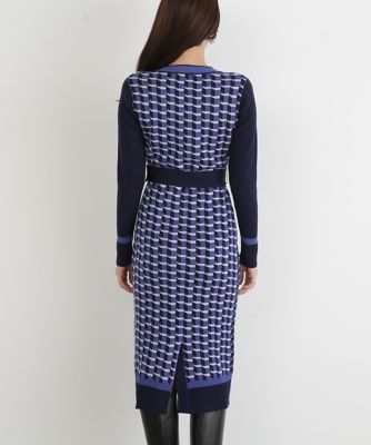 ◇ジオメトリックジャカードニットワンピース（0315247113