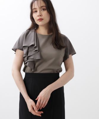 IENA アンゴラビーバーデザインスリーブCT サイズ38 青 IENA アンゴラビーバーデザインスリーブCT サイズ38 青 IENA