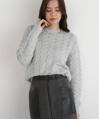 ◇ラメケーブルニットプルオーバー（0315270112