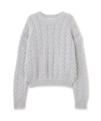 ◇ラメケーブルニットプルオーバー（0315270112
