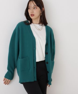 ◇［WEB限定色 ピンク］フェザーヤーンオーバーカーディガン