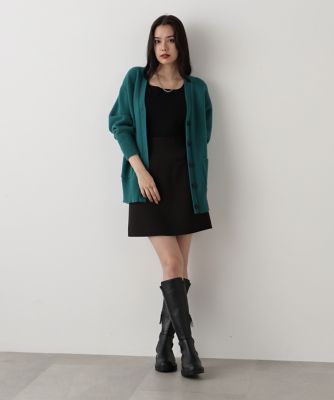 ◇［WEB限定色 ピンク］フェザーヤーンオーバーカーディガン