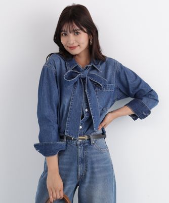 楽天市場】デニムシャツ リボンの通販