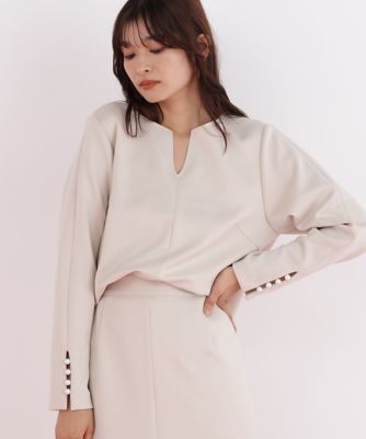 ＜PINKY&DIANNE＞パールビーズスリーブジャージトップス（０３１６１１０１１６）