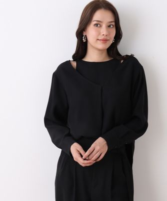 ＜PINKY&DIANNE＞ダブルサテンレイヤードブラウス（０３１６１１０２０２）