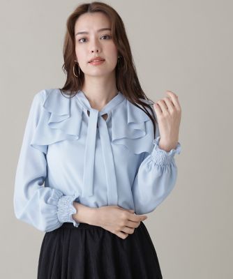 極美品✨ ボーダーズアットバルコニー ボウタイブラウス パール 定価3.7万円 定番VIVID BORDER PEARL TOP | BORDERS at BALCONY
