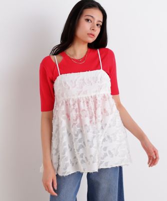 専用★新品タグ付★ yuni シアーカットジャカード　チュニックブラウス yuni（ユニ ）の「シアーカットジャカード チュニックブラウス（シャツ