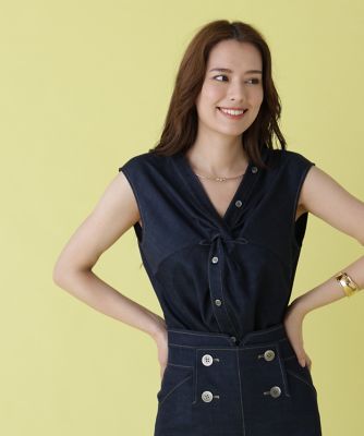 美品　24AW✨LOHEN SHOULDER TACK ブラウス 美品 24AW✨LOHEN SHOULDER TACK ブラウス ラウンドネックブラウス