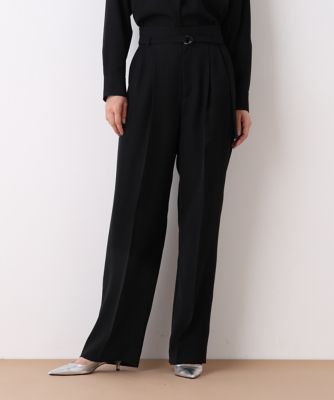 ダブルサテンタックワイドパンツ（0316130202