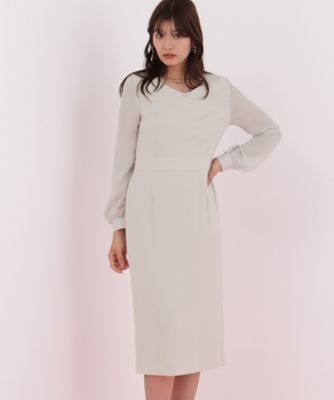 ＜PINKY&DIANNE＞ダイヤモンドネックコンビワンピース（０３１６１４０１１２）