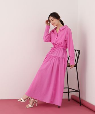 ＜PINKY&DIANNE＞ブライトローンロングシャツワンピース（０３１６１４０３０６）