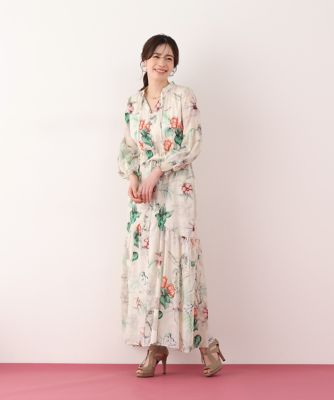 ＜PINKY&DIANNE＞ボタニカルアートプリントワンピース（０３１６１４０３１７）