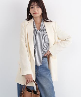 ＜PINKY&DIANNE＞ストライプスリーブジャケット（０３１６１５０１０４）